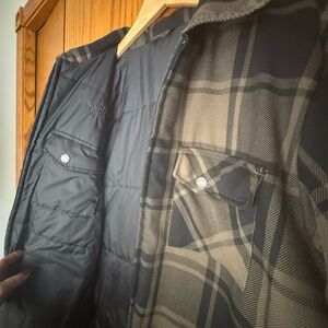 North face Plaid Reversible puffer Jacket